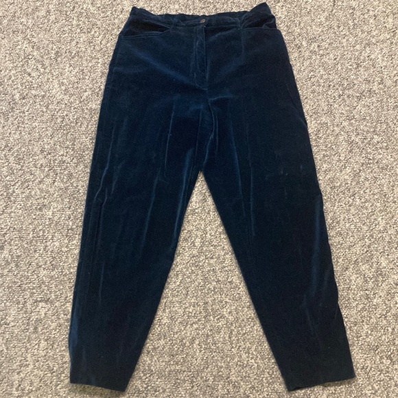 American Vintage Pants - Vintage Blue Velvet Straight Leg Pants